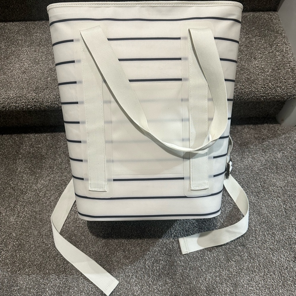 Hearth and Hand by Magnolia Striped White cooler backpack